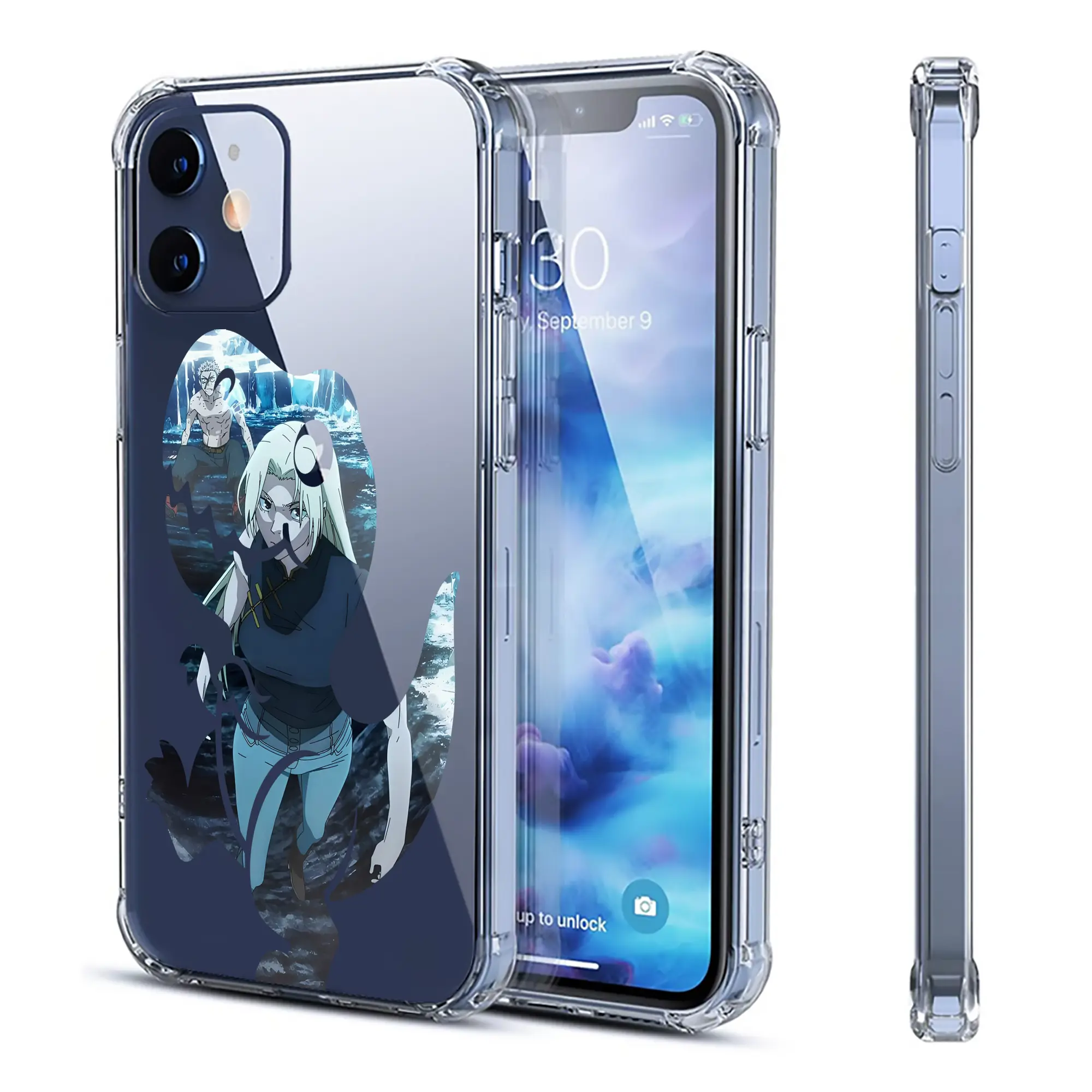 呪術廻戦 グッズ,九十九 由基 - IPhone 12シリーズ対応 ・ 透明スマホケース ・ クリアソフトケース ・ TPU素材 ・ 耐衝撃 ・ 高密着 ・ 防汚 防指紋 ・ 簡単着脱